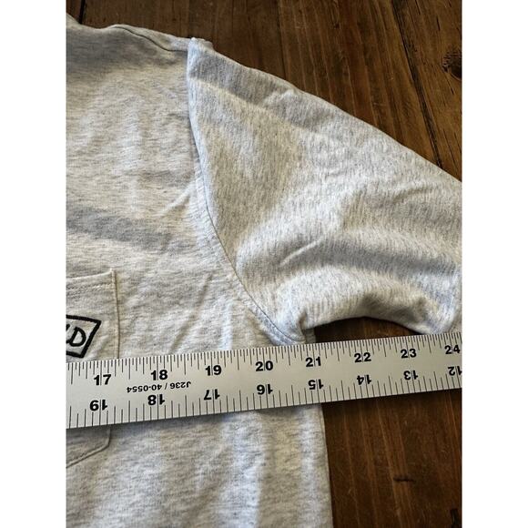 Karl Lagerfeld Paris Women’s Size Large Heather Gray Sweatshirt Pocket Preppy - Picture 7 of 9